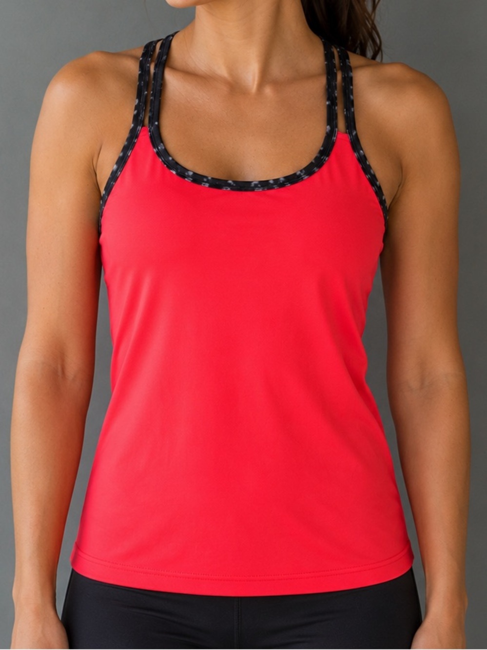 Fabletics Padded Racerback Tank Top – Neon Pink/Coral – Women’s XS/S